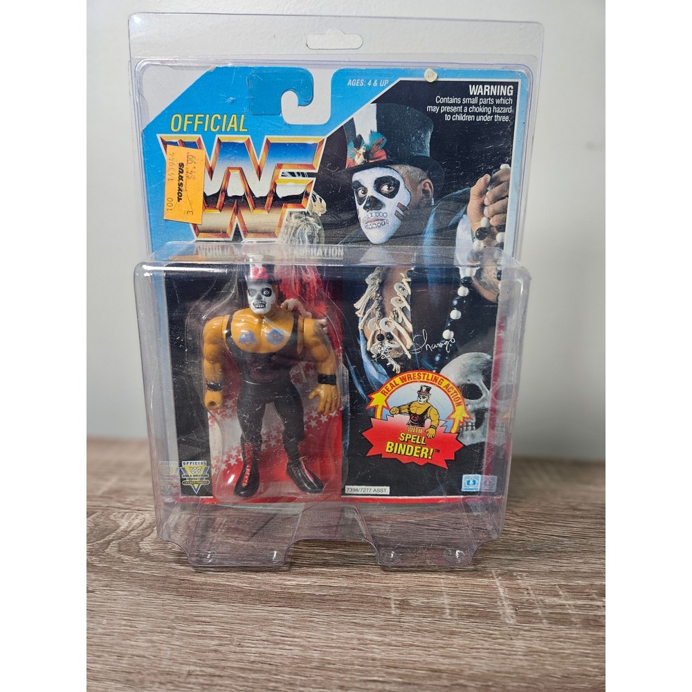 WWF Papa Shango Hasbro Series 4 Action Figure 1992 Vintage MOC Spell Binder‎